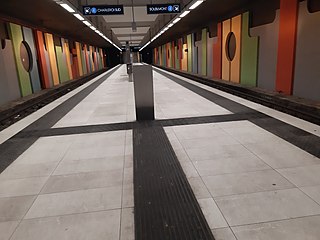 <span class="mw-page-title-main">Gazomètre metro station</span> Metro station in Charleroi, Belgium