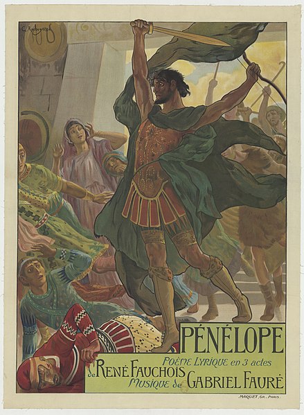 File:Georges Rochegrosse - Poster for Gabriel Fauré's Pénélope (1913) - Original.jpg