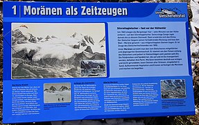 Tafel 1 des Gletscherrundwegs.
