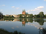 View of Old Gniezno from Jelonek Lake