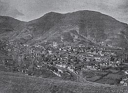 The village of Gorno Nevolyani c. 1900 - c. 1920, where Gulabchev spent 1870 - 1871 teaching. Gorno Nevolyani Lerinsko.jpg