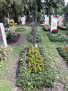 Das Grab Olf Fischer auf dem Friedhof Obermenzing in München