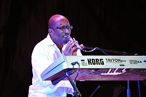 Phillinganes performing with Herbie Hancock in 2010