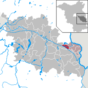 Poziția Groß Lindow pe harta districtului Oder-Spree