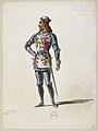 Français : Halévy - La reine de Chypre - Eugène Lacoste, 1876-1877 - 12. Hommes d'arme du roi de Chypre. MM. Guillemot et Hoquante.jpg