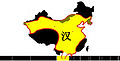 خريطة أسرة هان الغربية تحت قيادة الإمبراطور وو ق.م