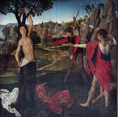 Hans Memling - De marteling van de H. Sebastiaan 101.JPG