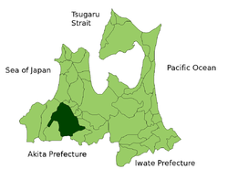 موقعیت هیروساکی در استان آئوموری