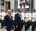 Obama Chilen presidentin Sebastián Piñeran kanssa Santiago de Chilessä vuonna 2011.