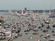 Parade of ships on the IJ during SAIL Amsterdam in 2015