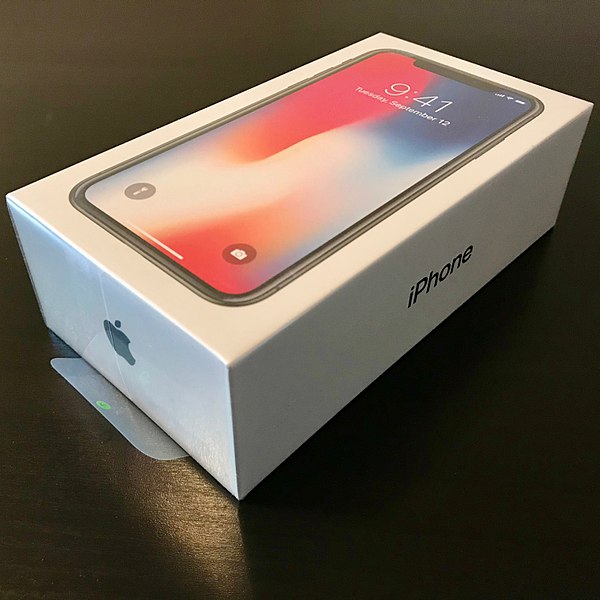 iPhone X in packaging