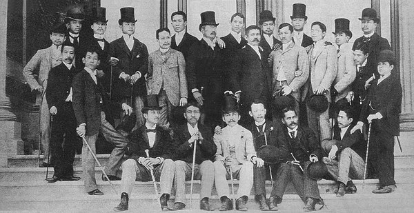 Filipino expatriates in Europe formed the Propaganda Movement. Photographed in Madrid, Spain in 1890.
