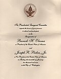 Thumbnail for Invitations to the first inauguration of Barack Obama