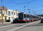 Thumbnail for File:Inbound train at 46th Avenue and Ulloa, June 2018.JPG