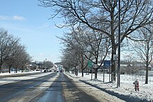 Business Loop Interstate 94/Business US Highway 23 (BL I-94/Bus. US 23, Washtenaw Avenue) in Ann Arbor