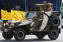 The Tosan mounted on a Fath Safir. Islamic Republic of Iran Army Day 2015 (188).jpg