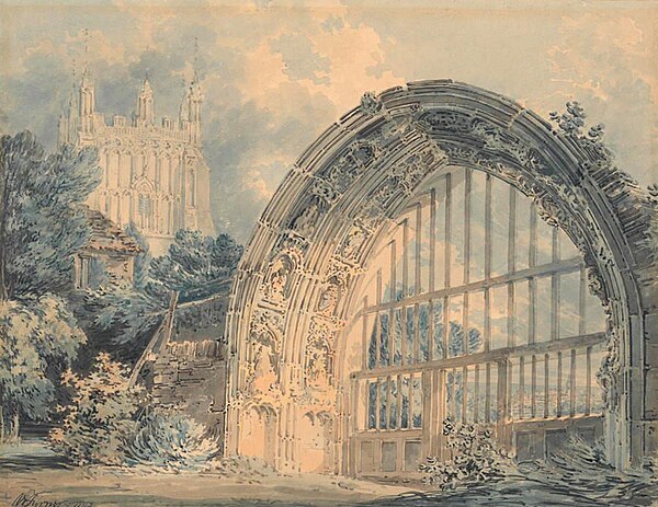 J. M. W. Turner’s watercolour of the old abbey gateway, 1793