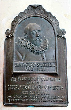 Memorial of Sweelinck,, in Oude Kerk, Amsterdam