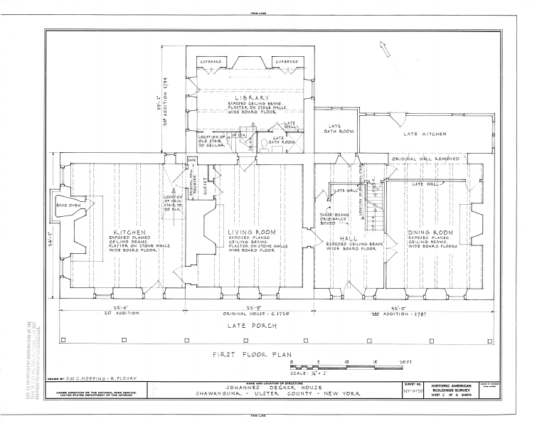 File:Johannes Decker House, Red Mill Road and Shawangunk Kill vicinity, Wallkill, Ulster County, NY HABS NY,56-SHWA,3- (sheet 2 of 8).png