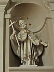 Johannes Nepomuk statue in the Kath.  Parish church hl.  John the Baptist in Kirchberg am Walde.jpg