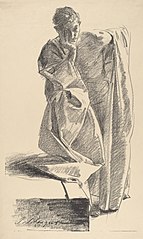 Tutkielma nuoresta miehestä, 1895, litografia.