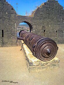 Kalak Bangadi, 3rd Largest Cannon in India At Janjira Fort, weighing over 22 Tons