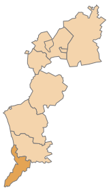 Location of the Jennersdorf district in the state of Burgenland (clickable map)