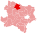 Lage des Bezirkes Horn in Niederösterreich