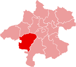 Ligging van het district Vöcklabruck in de deelstaat Opper-Oostenrijk