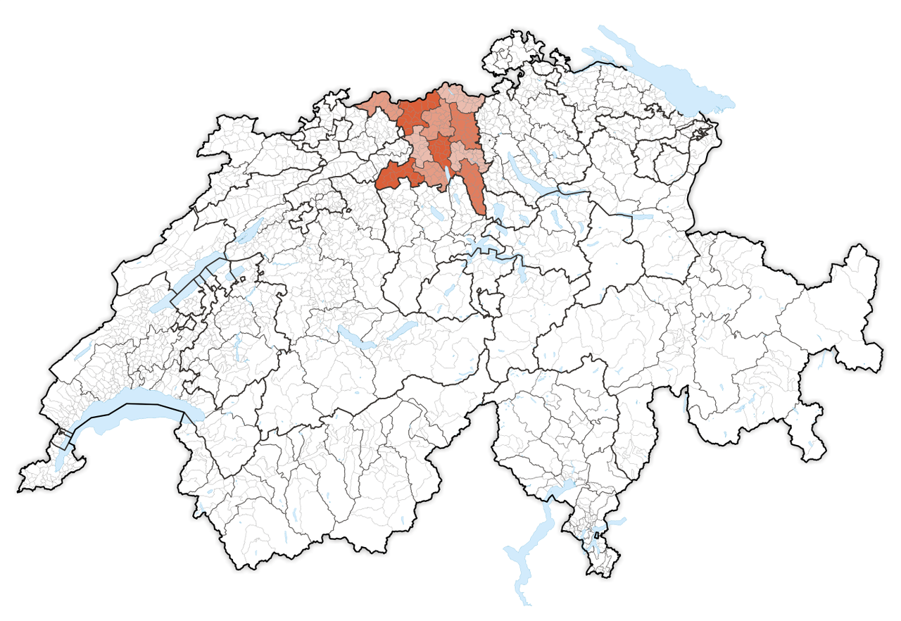 Lage des Kantons in der Schweiz