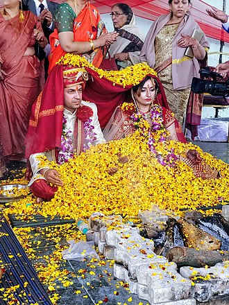 Kashmiri couple getting married in a traditional ceremony at Jammu Kashmiri bride & groom.jpg