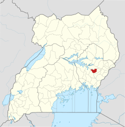 Расположение района в Уганде