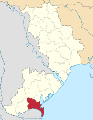 Distrito de Kiliya en el mapa