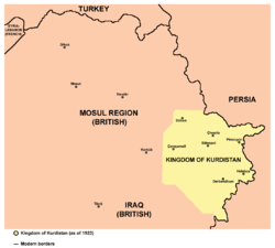1923年的库尔德斯坦王国