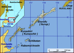 Територія спірних з Японією Південних Курильських островів