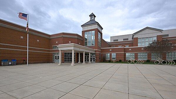 Lakelands Park Middle School entrance, Gaithersburg, MD