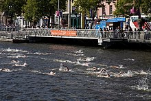 The 2007 Liffey Swim passes the Liffey Boardwalk LiffeySwim.jpg