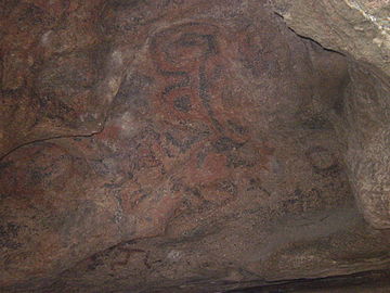 Peintures rupestres dans le Parc national Lihué Calel.