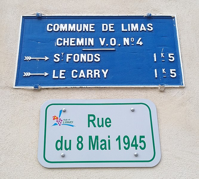 File:Limas - Rue du 8-Mai-1945 - Plaque de cocher.jpg