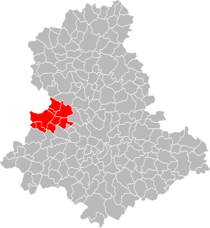 Location of the CC Vienne Glane in the Haute-Vienne department