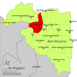 Kaart van Canet lo Roig