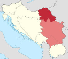 Locator map Vojvodina in Yugoslavia and Serbia.svg