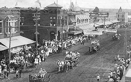 Parade in downtown Lufkin, c. 1911