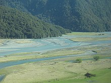 The Makarora River near West Makarora township.