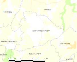 Mapa obce Saint-Michel-de-Plélan