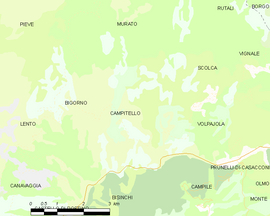 Mapa obce Campitello