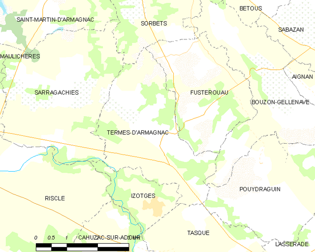 Poziția localității Termes-d'Armagnac