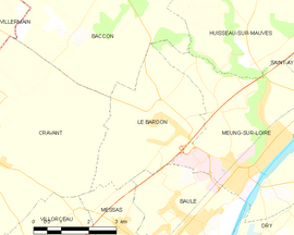 Mapa obce Le Bardon