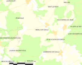 Mapa obce Ménil-sur-Saulx