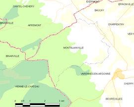 Mapa obce Montblainville